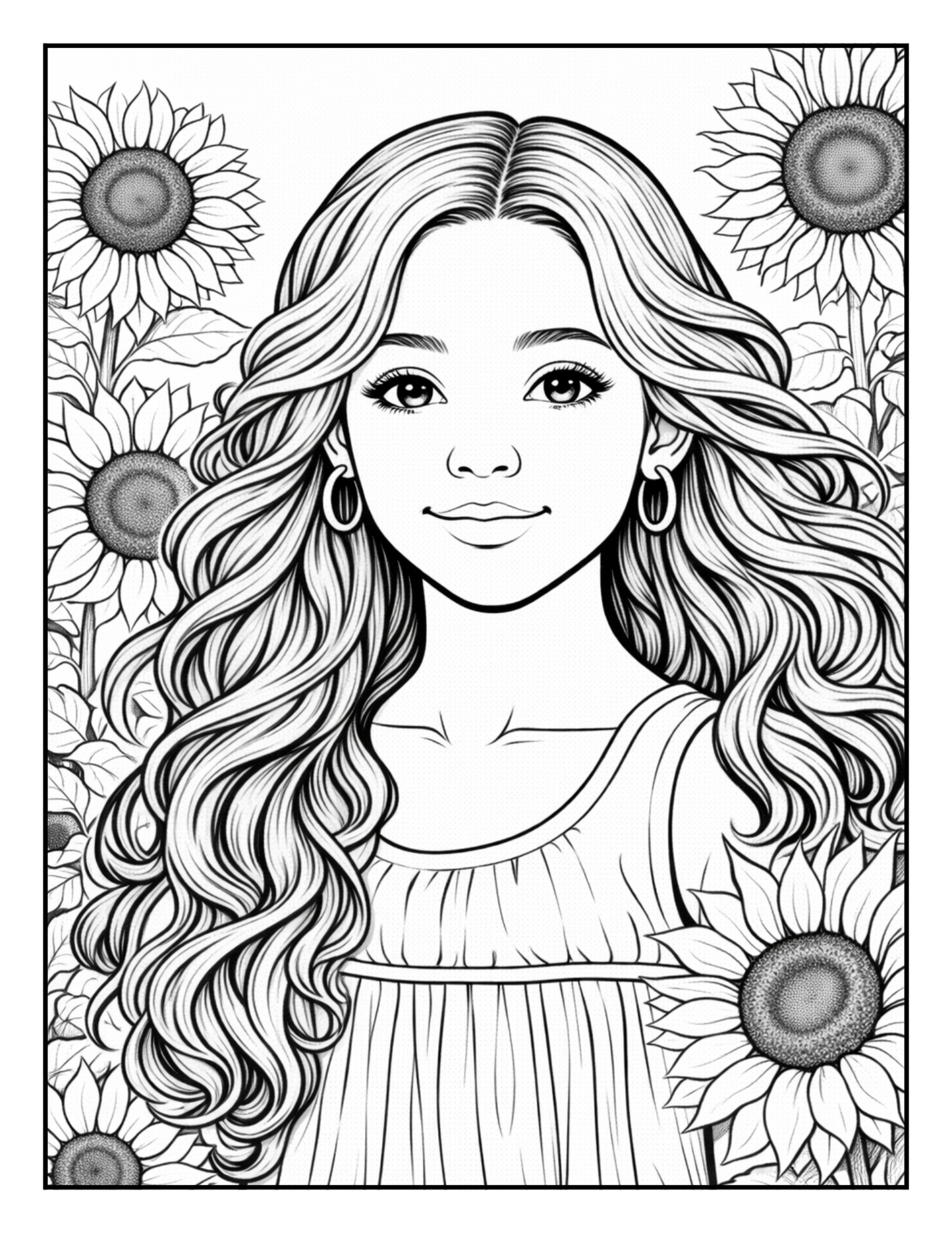 Blooming Beauty A Magical Flower Girl Coloring Journey: Unleash Your Creativity in a Whimsical World of Floral Girls and Enchanted Gardens