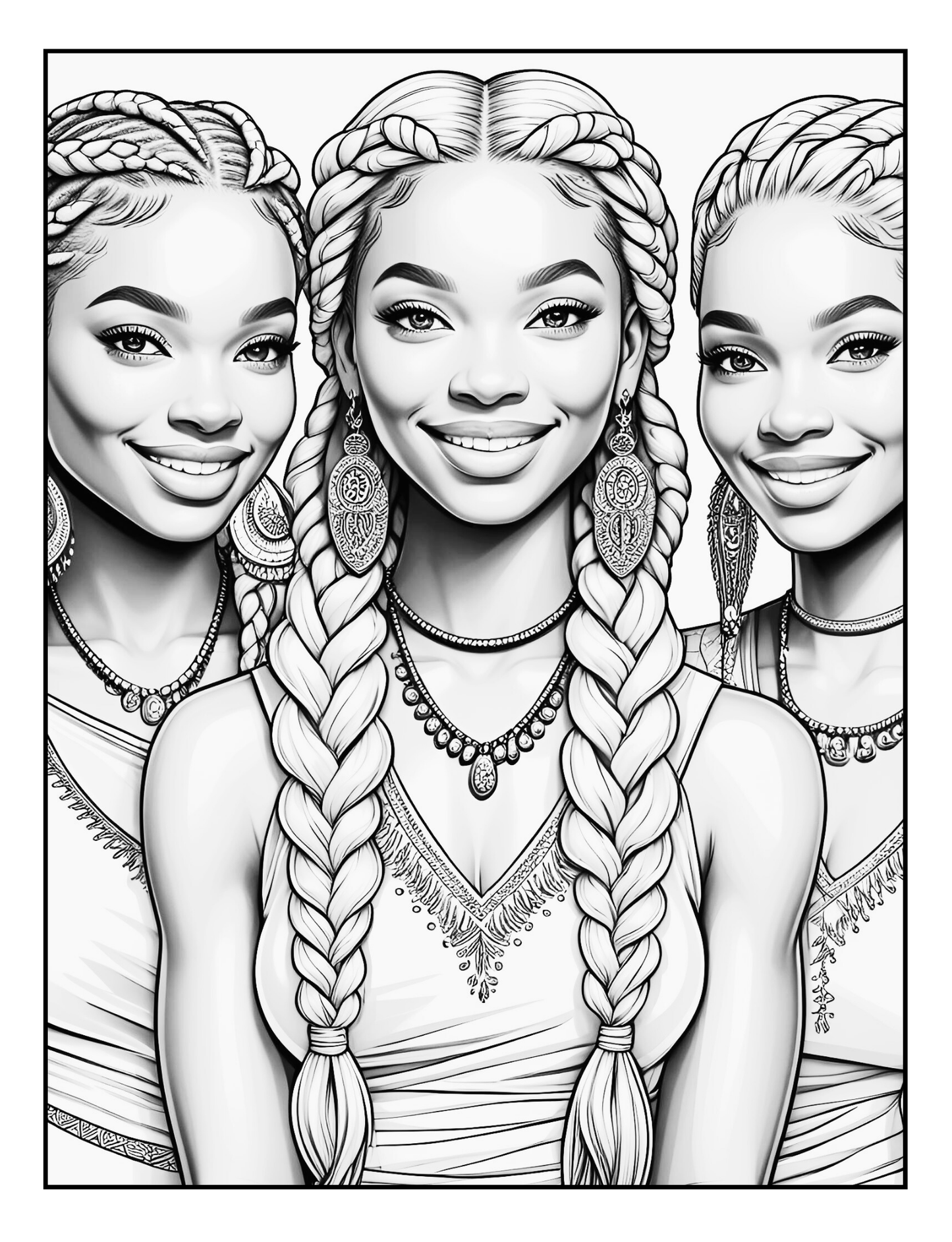 Black Women Friendship Coloring Book | Uplifting Quotes | Sisterhood Gift | Relaxation & Self Care Art Pages | Digital Download
