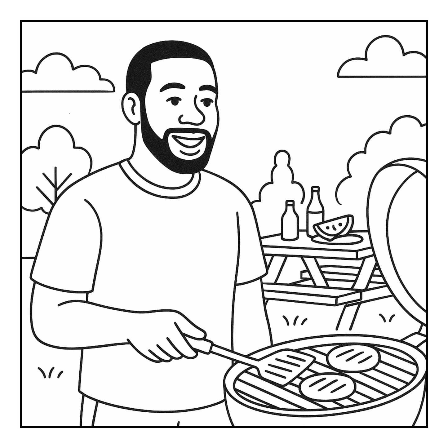 Cozy Black Men Activities Coloring Book A Bold and Easy Coloring Book of Everyday Moments Celebrating Strength, Relaxation, and Joy