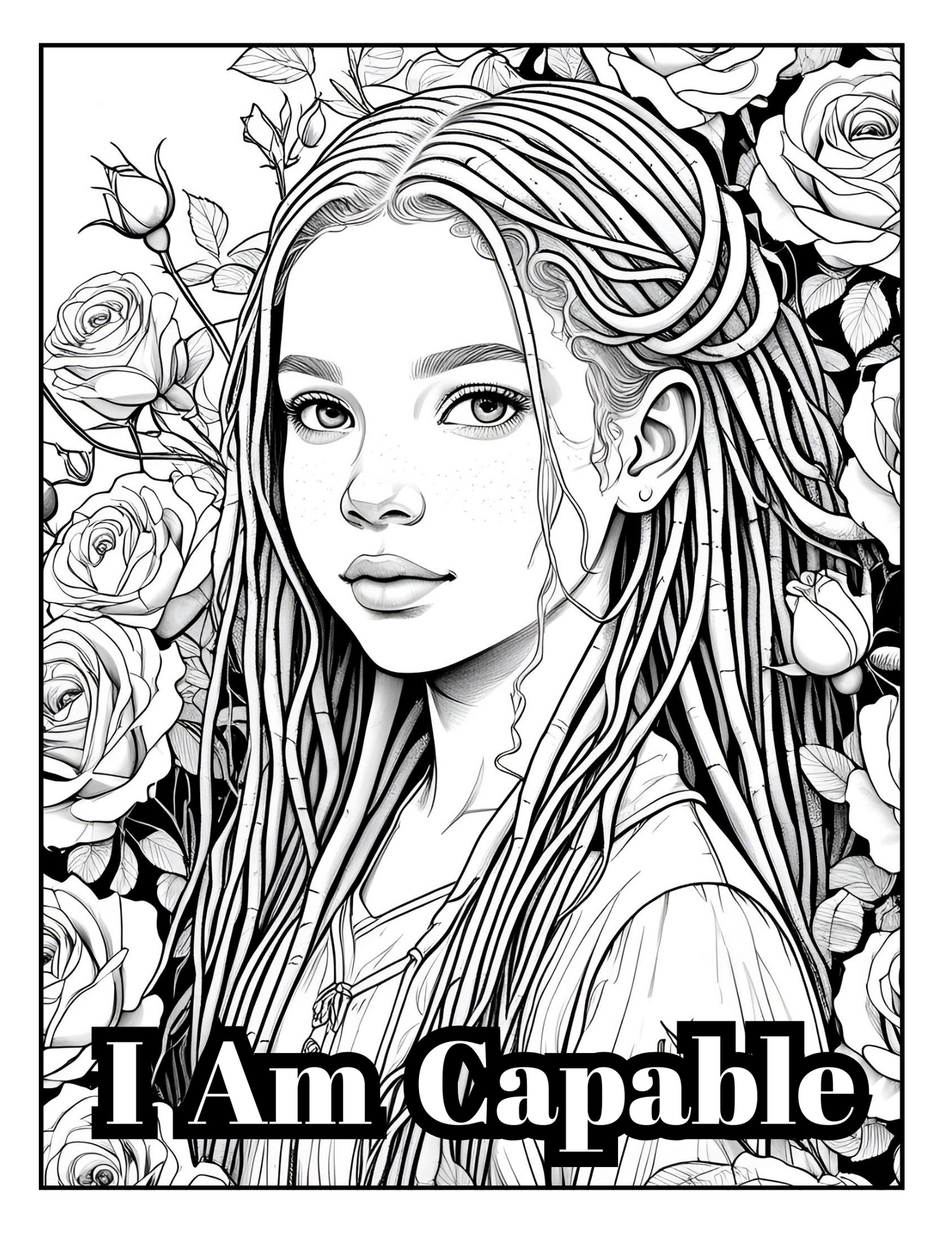 Affirmation Coloring Pages for Teen Girls | Uplifting and Positive Quotes | Digital Download for Self-Love, Motivation and Empowerment