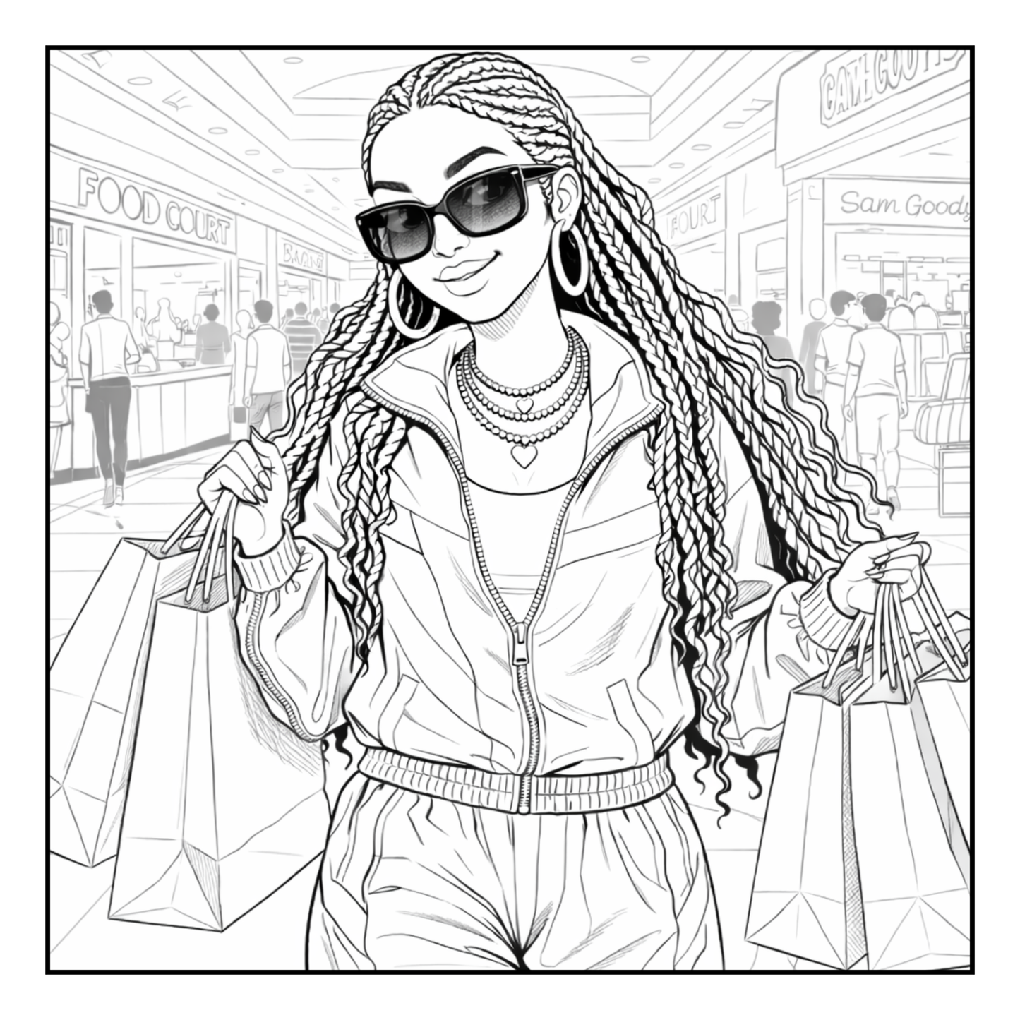 90's Girl Era Coloring Book A Mindful Coloring Experience Rooted in 90s Black Girl Nostalgia