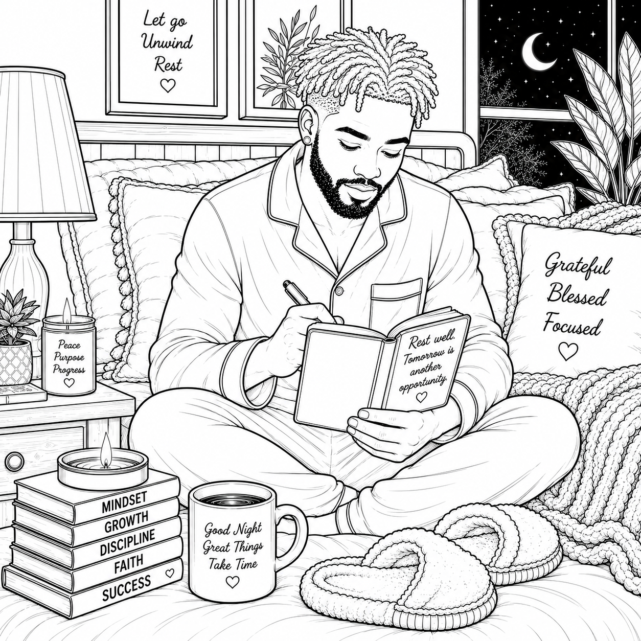 Moments of Purpose Coloring Book for Men
