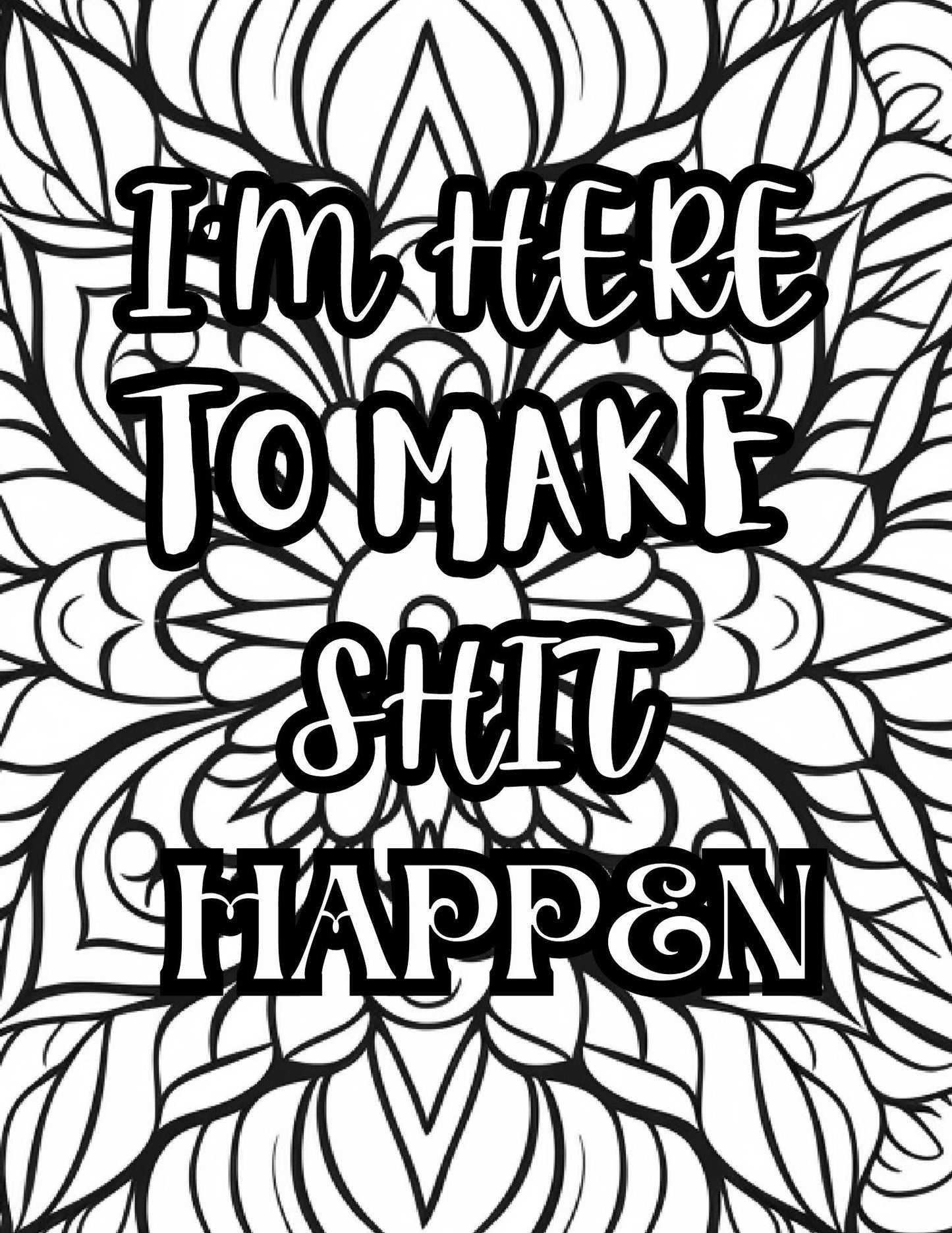 Swearing Color Book| Swearing Affirmation Coloring Pages|Affirmations|Stress Relief|Printable Coloring Pages| Digital Download