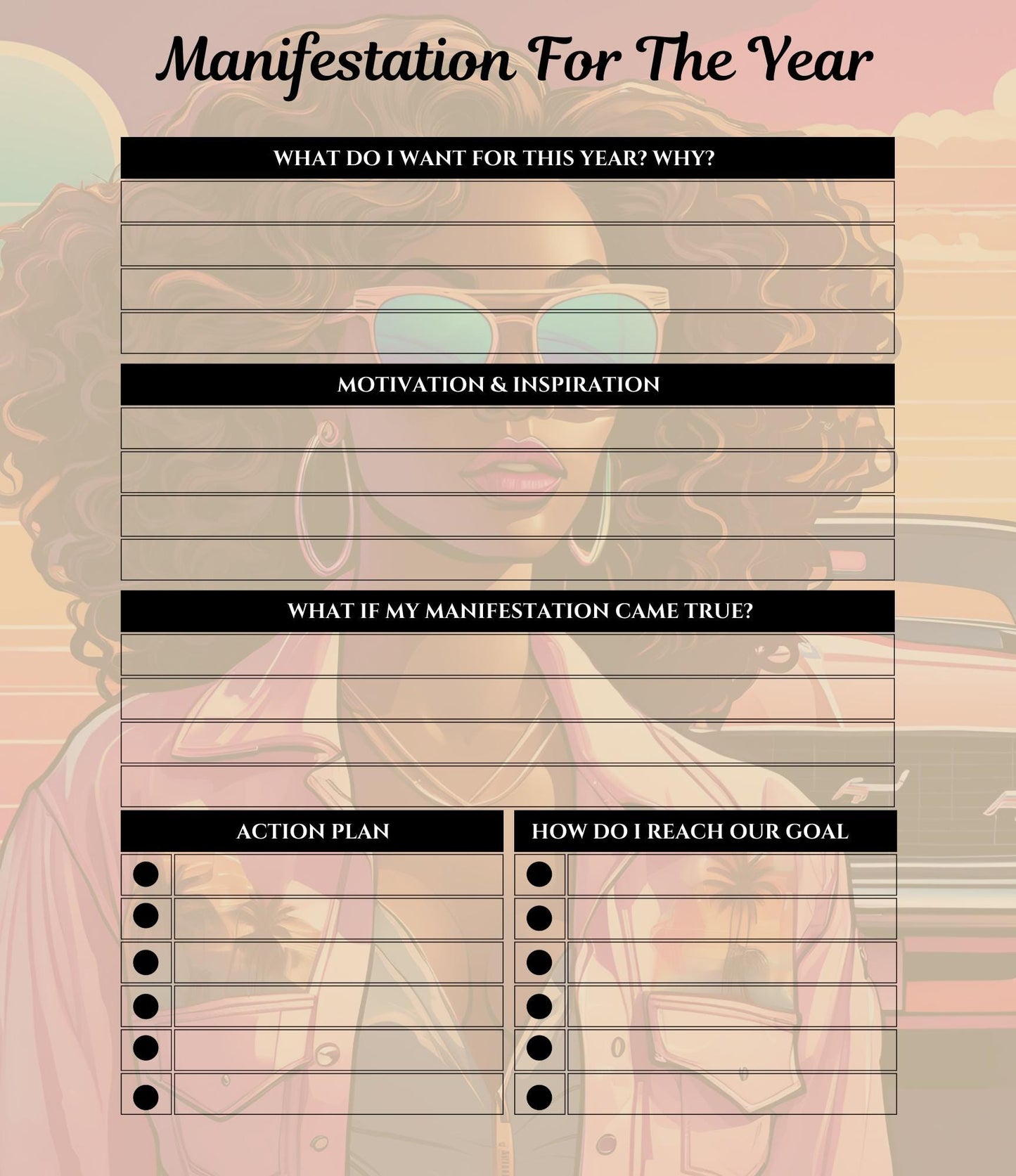 Agenda and Planner| Hyperlinks| iPad Planner|GoodNotes| Manifestation|Gratitude|Printable Monthly Planner| Undated Planner and Agenda