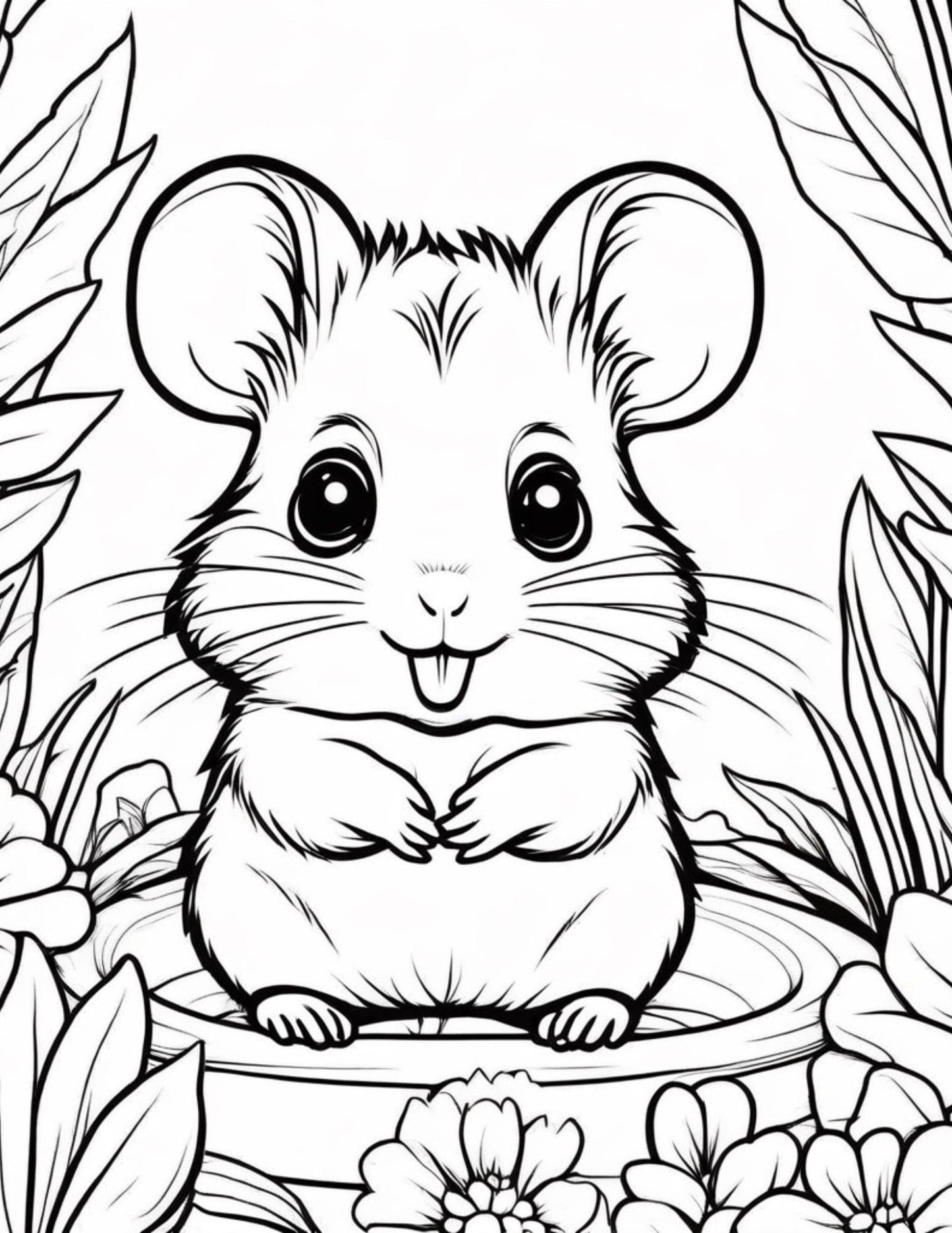 Cute Animal Coloring Pages | Adorable Animal Designs Printable for Kids & Adults | Fun and Relaxing Digital Coloring Book|Prinatble Pages