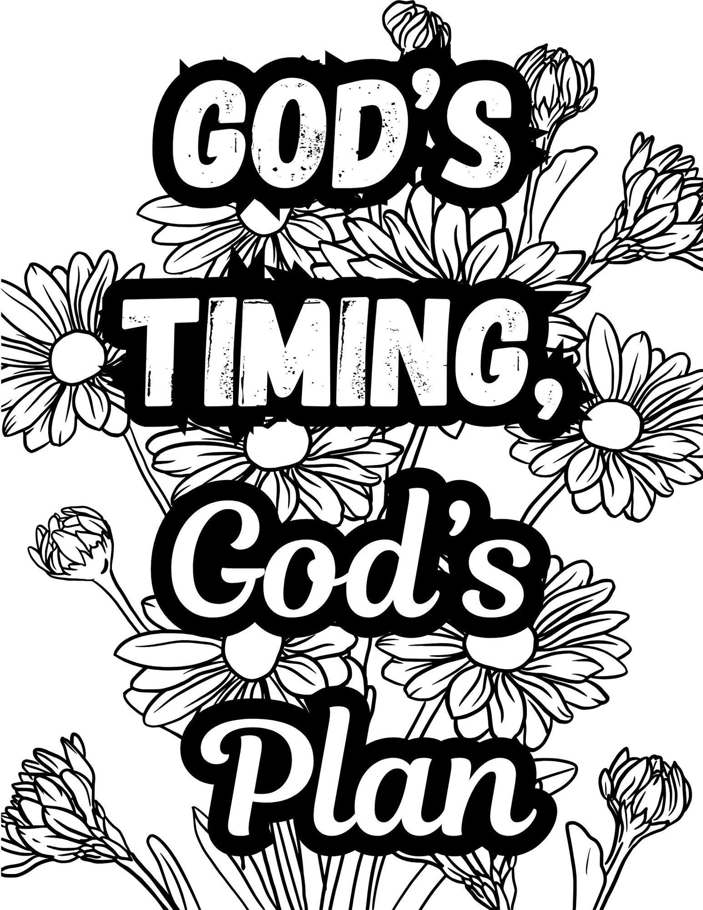Christian Affirmation Coloring Pages | Bible Verse Printables | Faith-Based Coloring for Adults & Kids | Uplifting Spiritual Art
