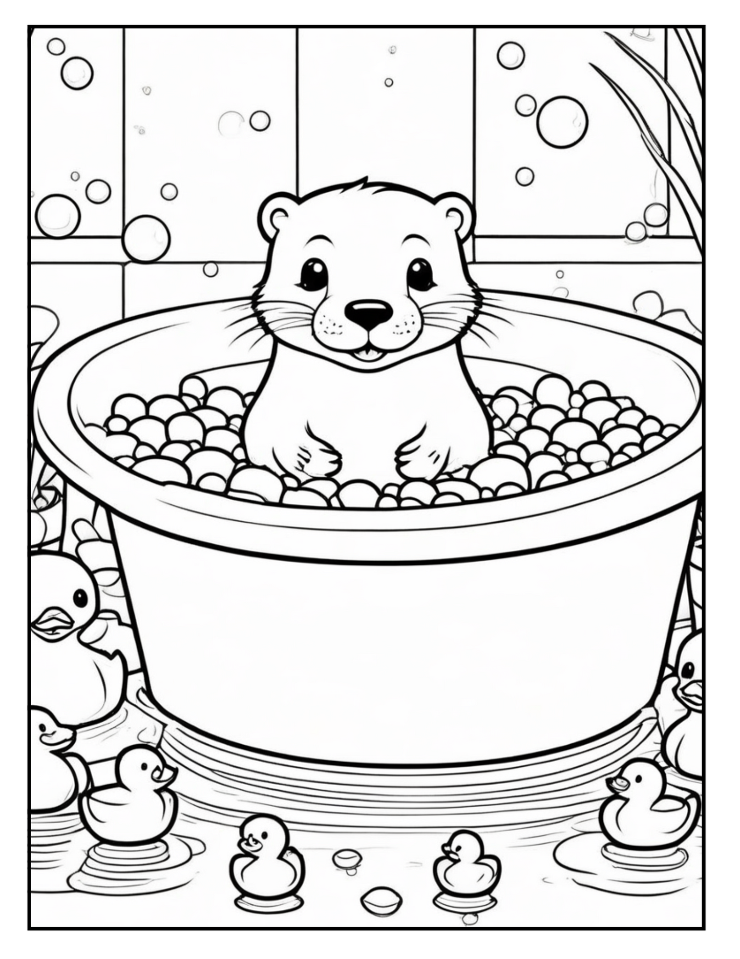 Cute Everyday Animal Adventure Coloring Book| Bold and Easy Coloring Pages| Digital Download| Cute Baby Animals|Printable Pages