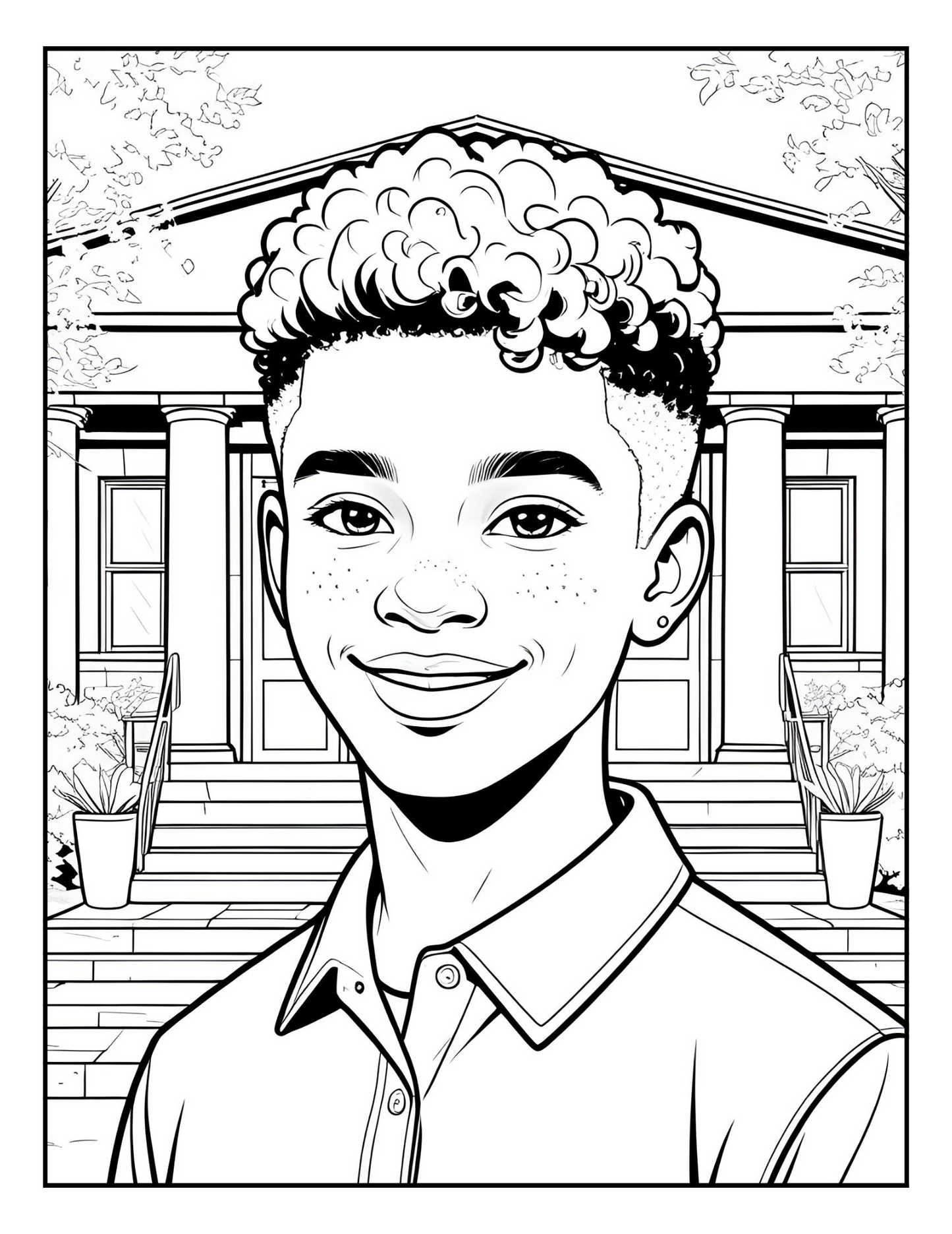Black Boy Coloring Book| Uplifting Digital Download for Boys| Positive| Empowering| Inspirational| Self-Love|Fun Coloring Pages