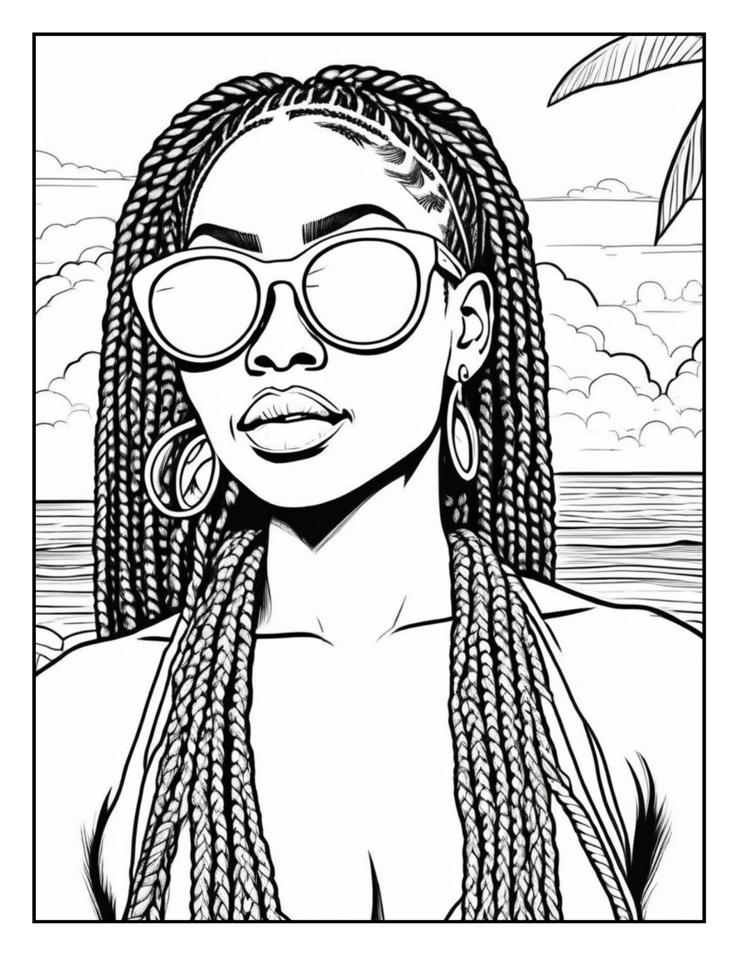 Black Girl Summer Beach Coloring Book – Melanin Magic, Swimsuits and Beach Vibes