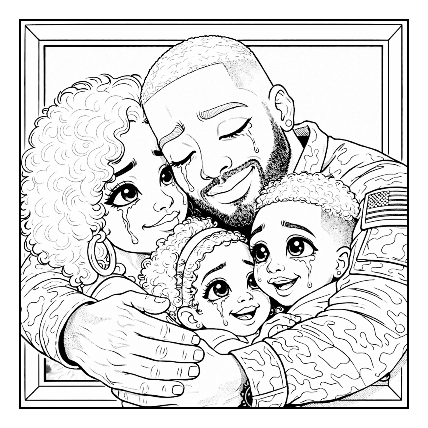 Framed in Love A Family Portrait Coloring Book Celebrating Family, Faith & Forever Bonds Where Every Page Tells a Story of Love Digital Download