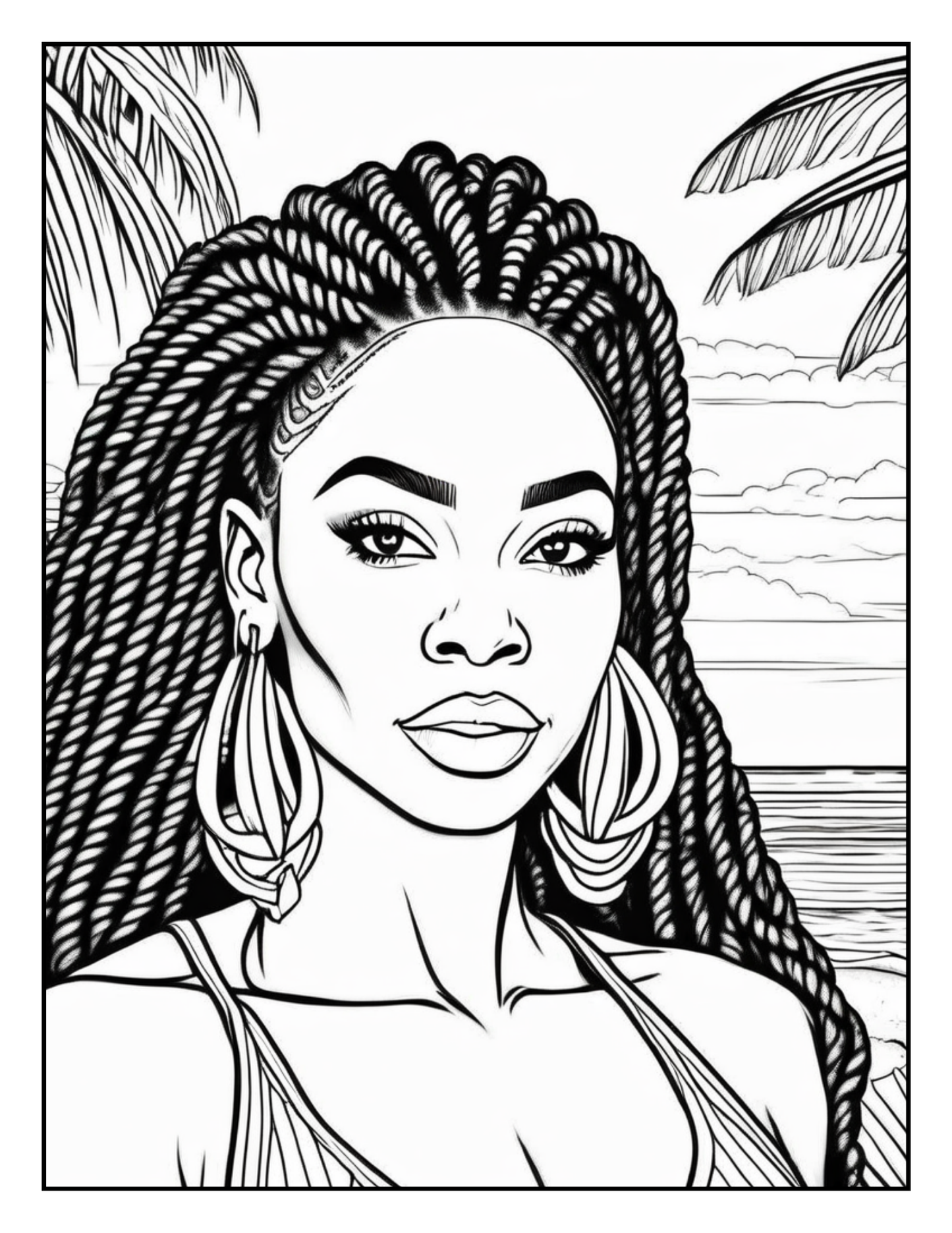 Black Girl Summer Beach Coloring Book – Melanin Magic, Swimsuits and Beach Vibes