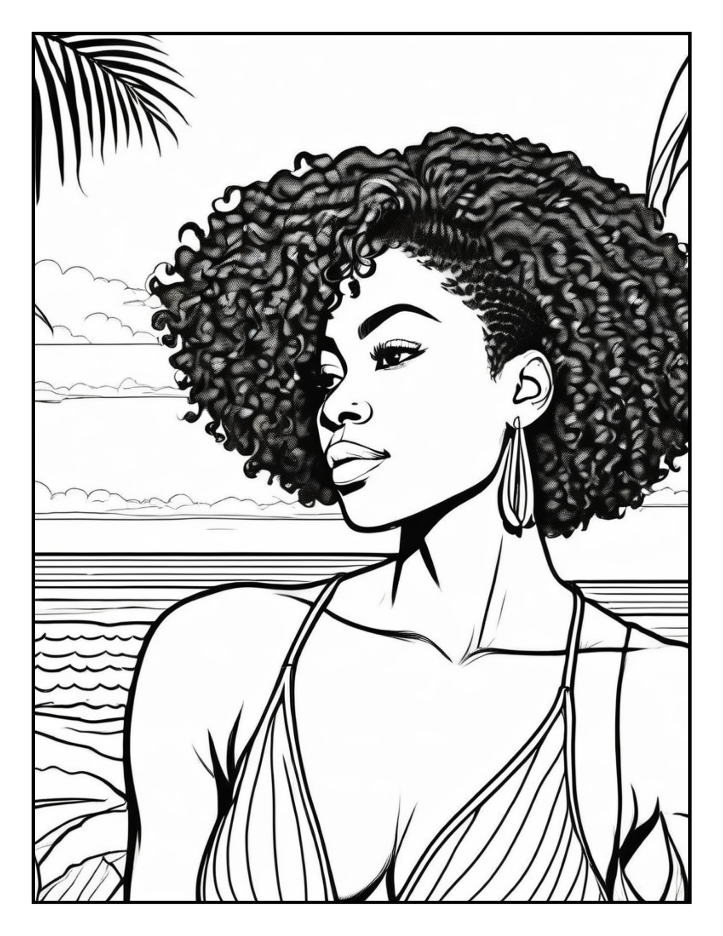 Black Girl Summer Beach Coloring Book – Melanin Magic, Swimsuits and Beach Vibes