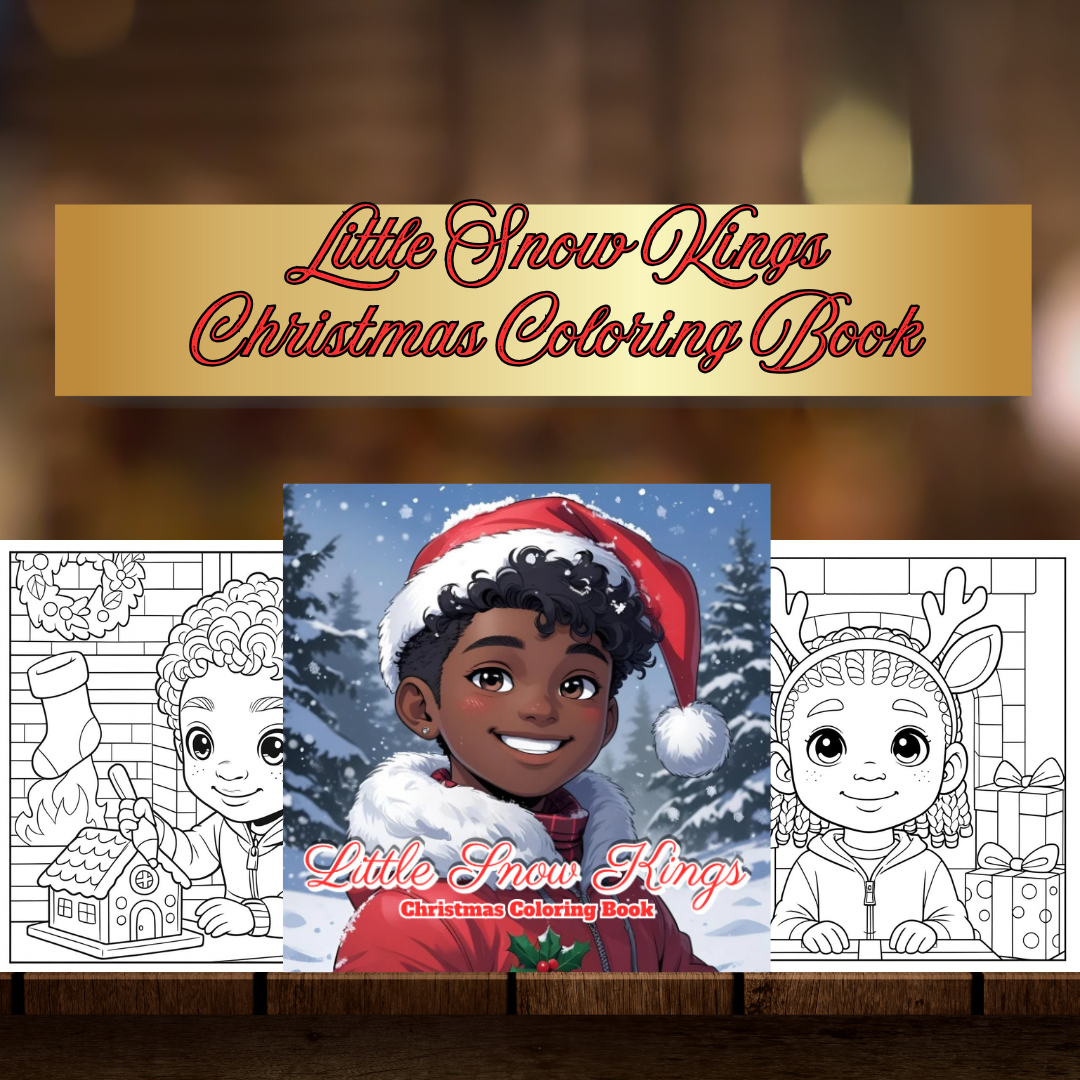 Little Kings Christmas Coloring Book | 35 Bold and Easy Pages | Fun Holiday Coloring Book for Kids | Digital Download Printable Book