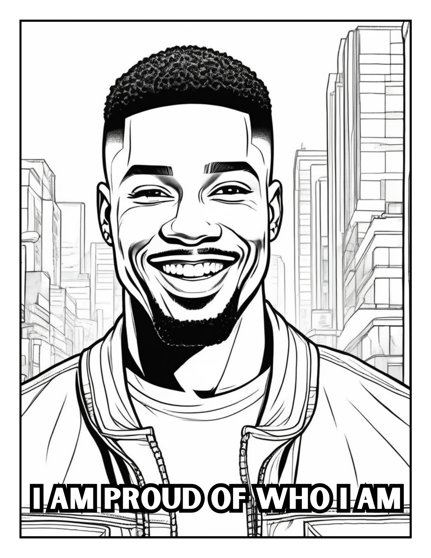 Black Men Affirmations Coloring Book | Stress Relief & Motivation | Positive Quotes for Confidence & Self-Care