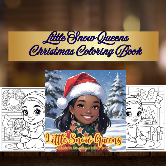 Little Queens Christmas Coloring Book | 35 Bold and Easy Pages | Fun Holiday Coloring Book | Digital Download Printable Activity Book