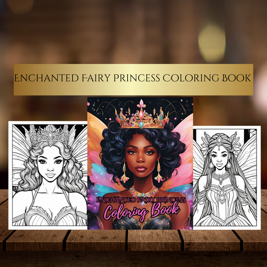 Black Fairy Coloring Book| Magical Printable Coloring Sheets for Kids & Adults - Instant Download Fantasy Art| Enchanted Coloring Pages