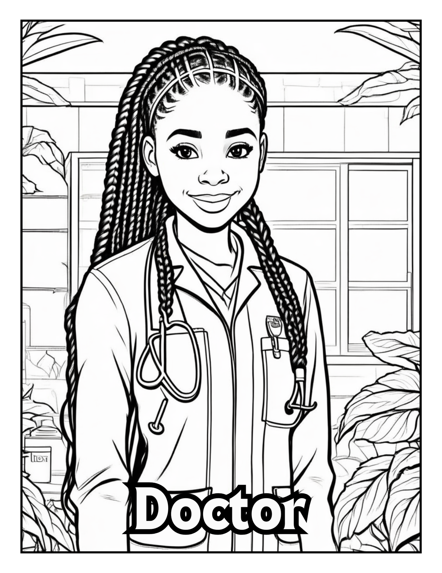 Black Girl Career Coloring Book Digital Download – Printable Pages, Future Careers for Young Black Girls, PDF Coloring Activity