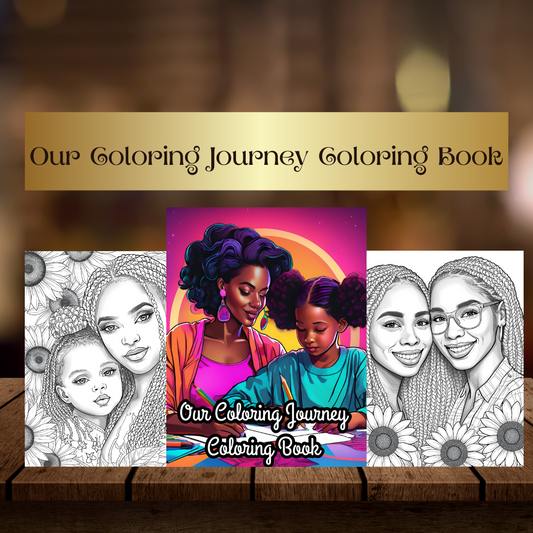 Mother and Daughter Coloring Pages| Digital Download for Moms & Daughters| Inspirational Fun Family Activities| Printable Coloring Book