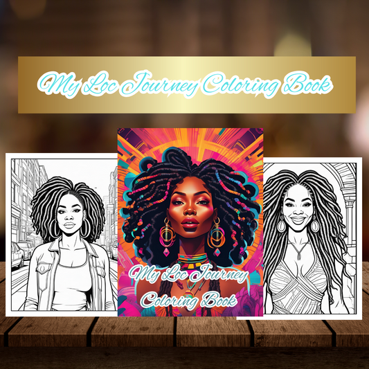 Loc Journey Coloring Book for Black Women | Natural Hair, Dreadlocks & Self-Love | Relaxing Coloring Pages for Mindfulness & Stress Relief