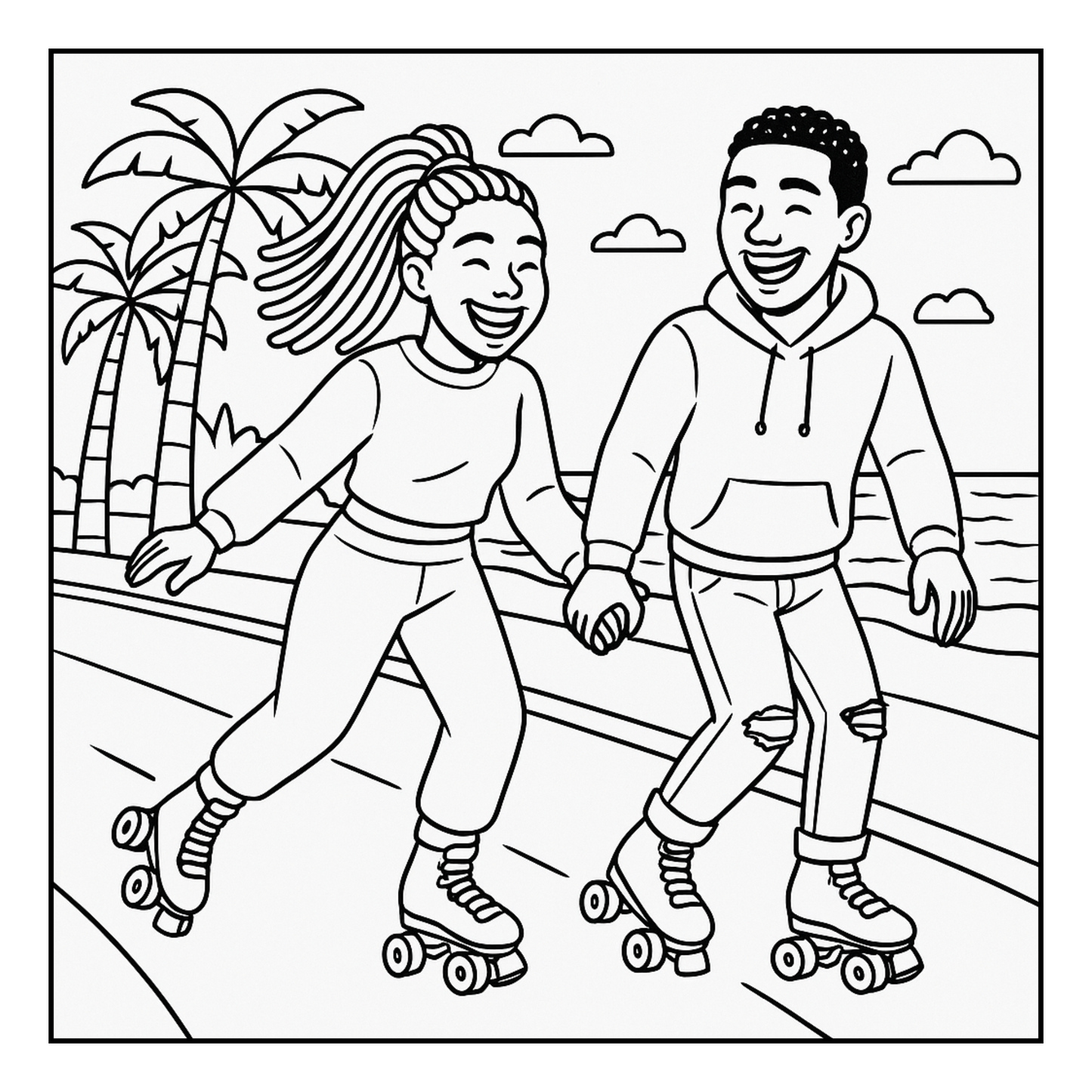 Cozy Love Romance Coloring Book | Bold & Easy Black Couples Coloring Pages | Stress Relief, Self Care & Relaxation for Adults