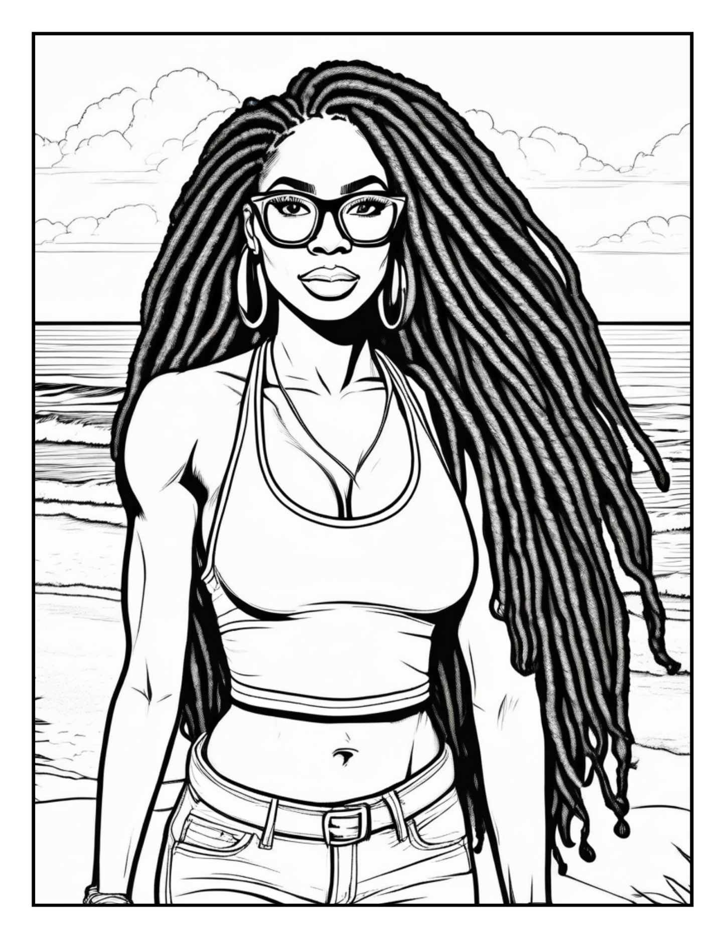 Loc Journey Coloring Book for Black Women | Natural Hair, Dreadlocks & Self-Love | Relaxing Coloring Pages for Mindfulness & Stress Relief