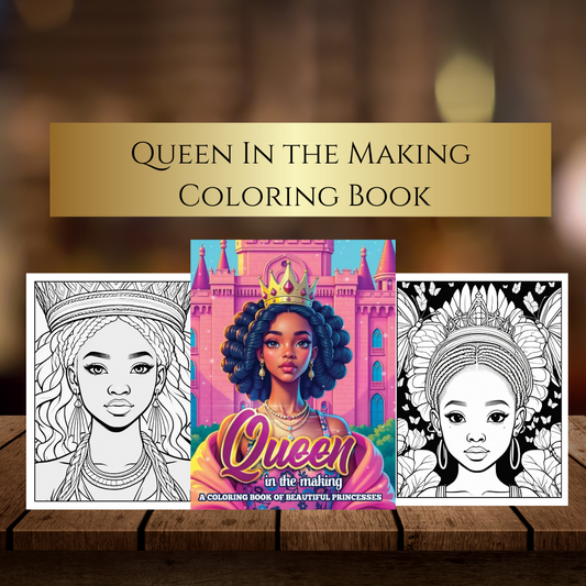 Royal Black Princess Coloring Book: African American Girls' Magical Adventures | Diverse Fairy Tale Illustrations | Printable PDF for Kids