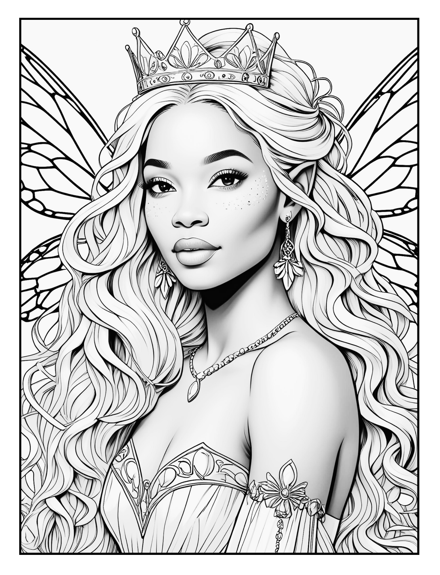Enchanted Fairy Princess: A Magical Coloring Book for Fairy Princesses of All Ages