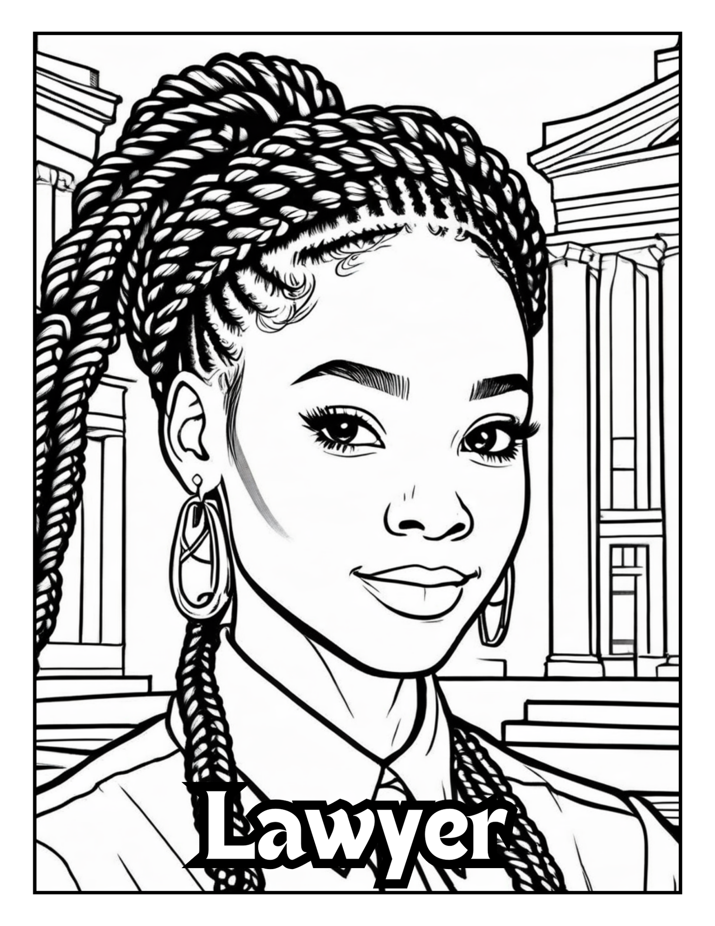 Black Girl Career Coloring Book Digital Download – Printable Pages, Future Careers for Young Black Girls, PDF Coloring Activity