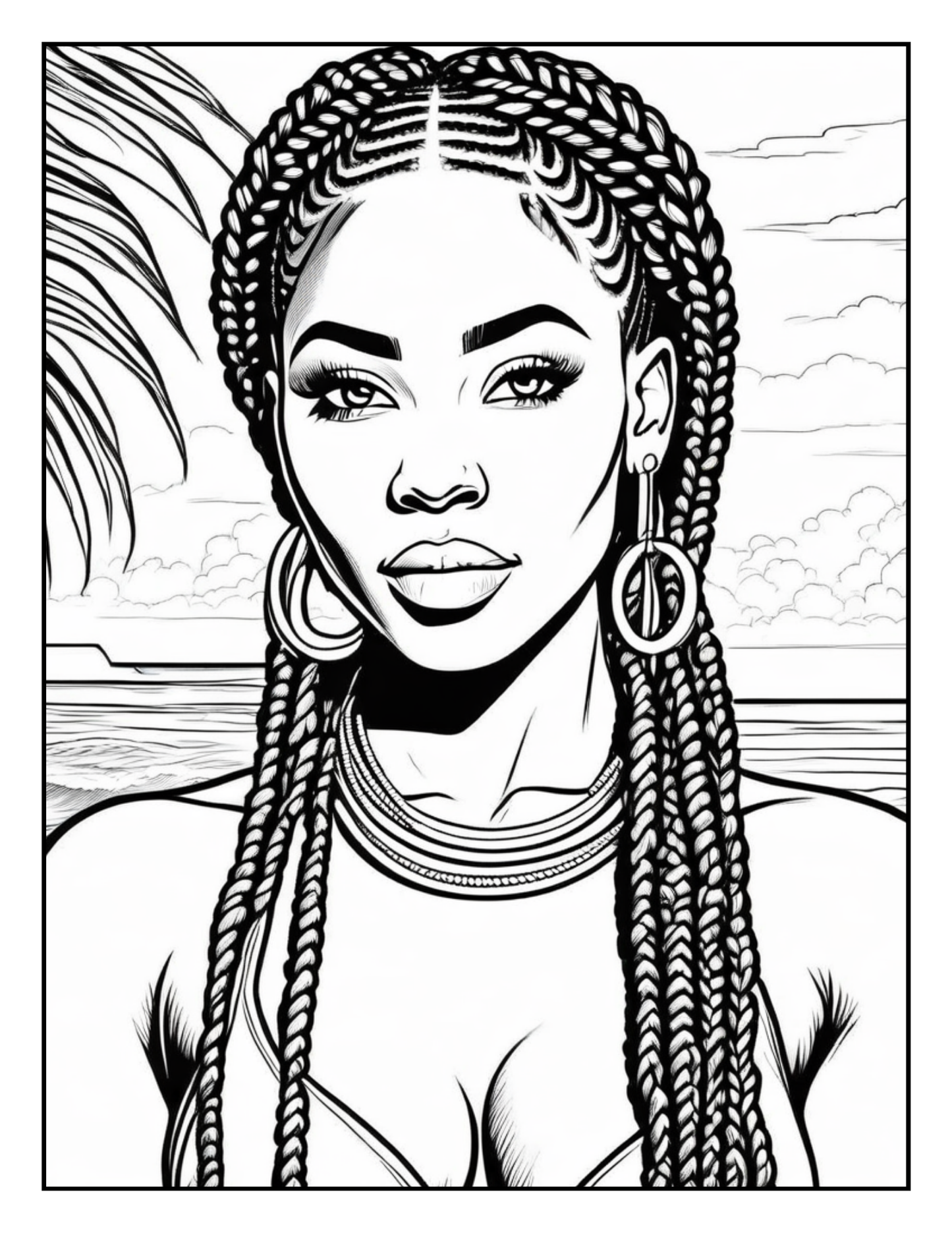 Black Girl Summer Beach Coloring Book – Melanin Magic, Swimsuits and Beach Vibes