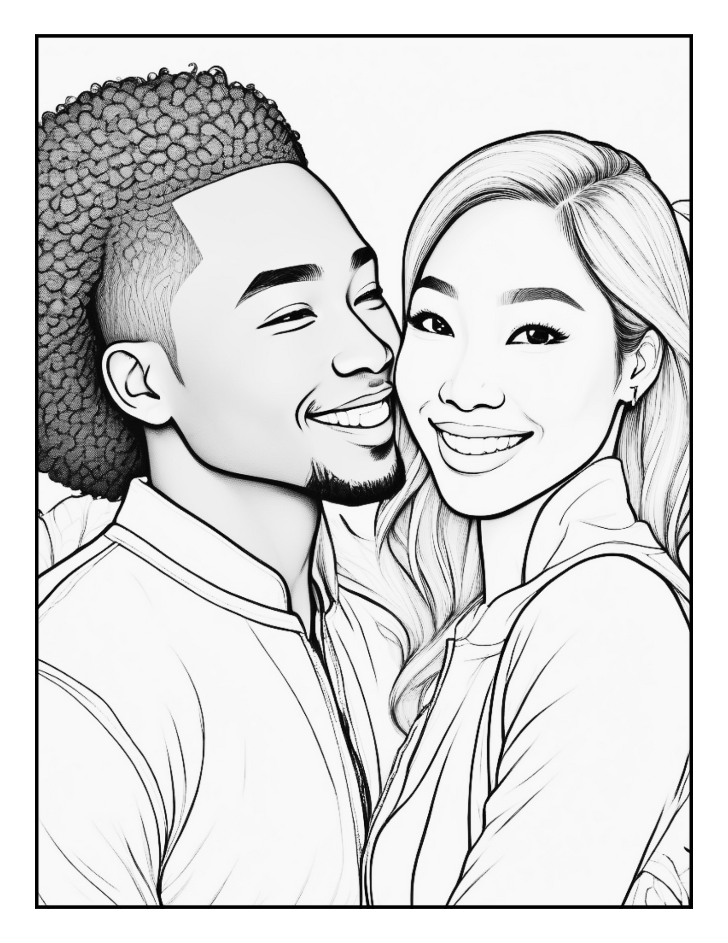 Love Around the World: A Global Couples Coloring Book | Diverse Romantic Illustrations for Relaxation and Stress Relief Couples In Love