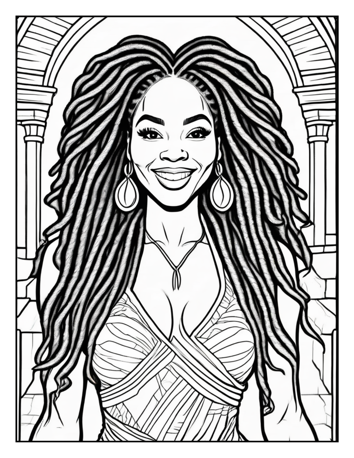 Loc Journey Coloring Book for Black Women | Natural Hair, Dreadlocks & Self-Love | Relaxing Coloring Pages for Mindfulness & Stress Relief
