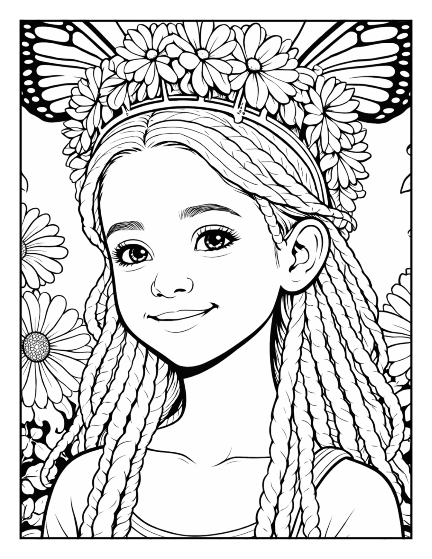Blooming Beauty A Magical Flower Girl Coloring Journey: Unleash Your Creativity in a Whimsical World of Floral Girls and Enchanted Gardens