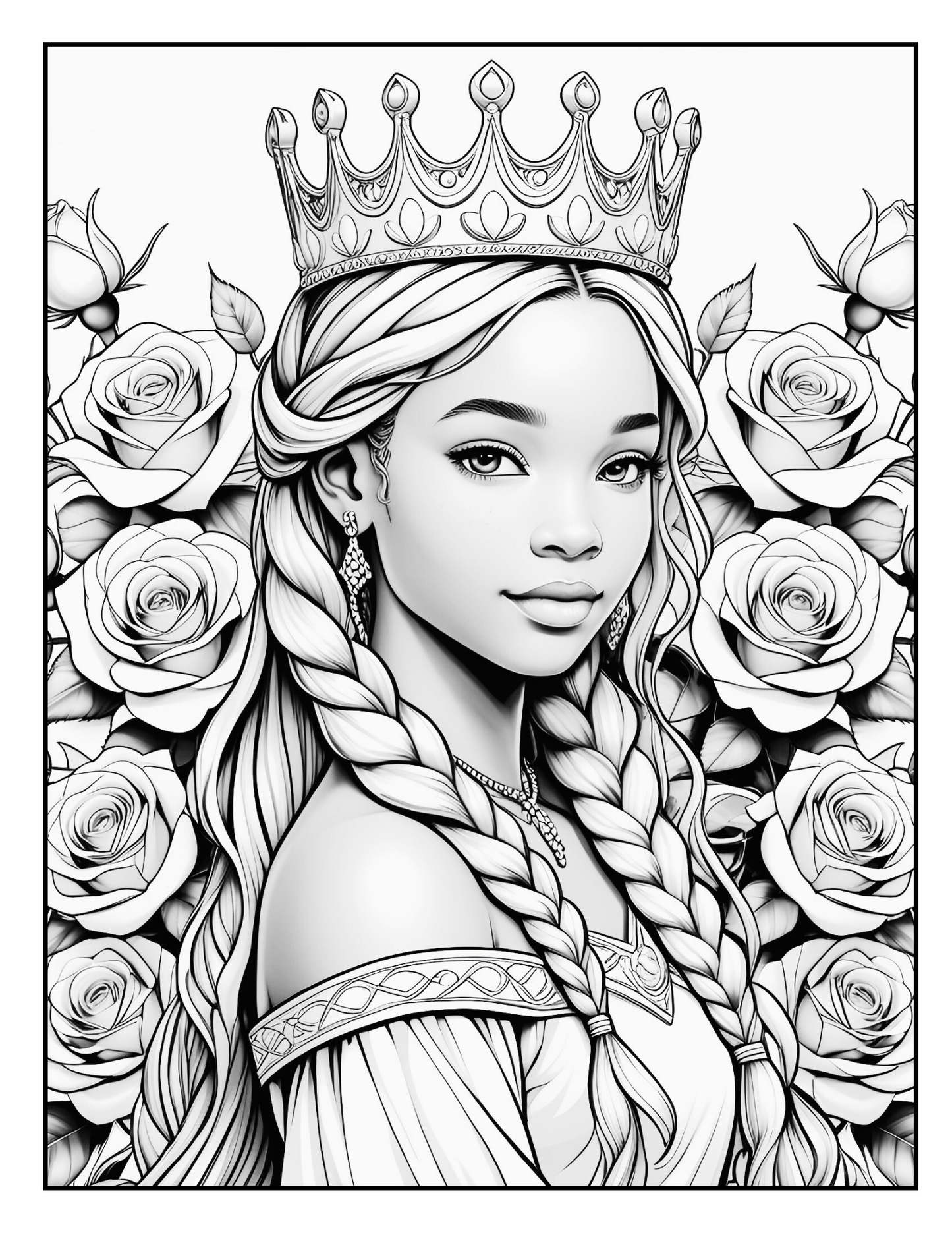 Queen in the Making A Coloring Book of Beautiful Princesses: A Celebration of Strength, Beauty, and Royalty Empowering Young Queens with Every Page