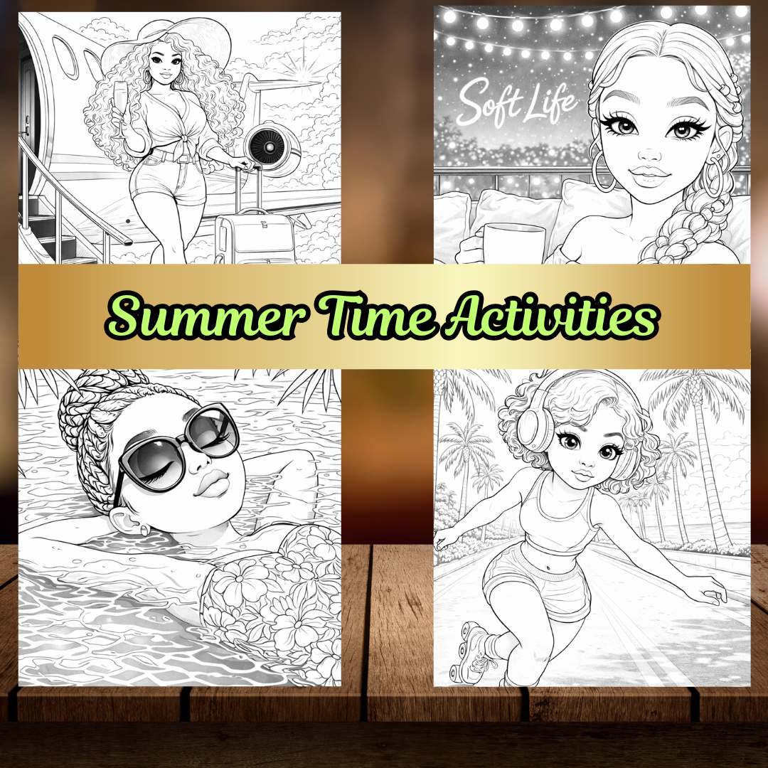 Summertime Fine A Relaxing Coloring Book Digital Download