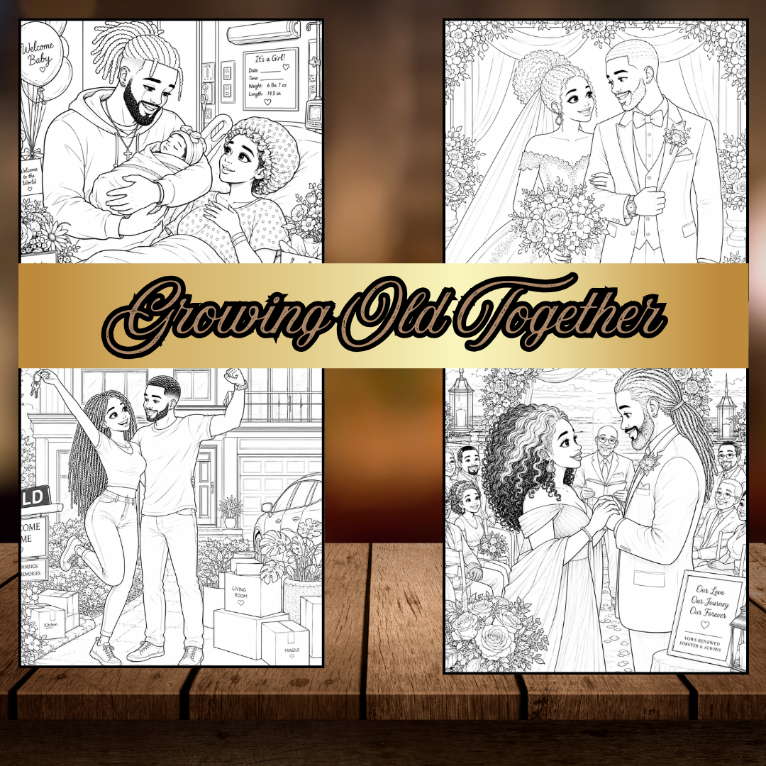 The Moments that made us A Coloring Journey From First Dates to Forever, Celebrating Love, Family & Growing Old Together Digital Download