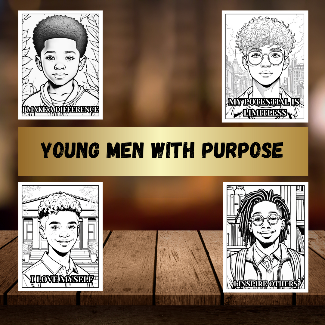 Black Boy Affirmation Coloring Book | Empowering Positive Words|Fun Coloring Pages| Boost Confidence and Self-Esteem | Digital Download