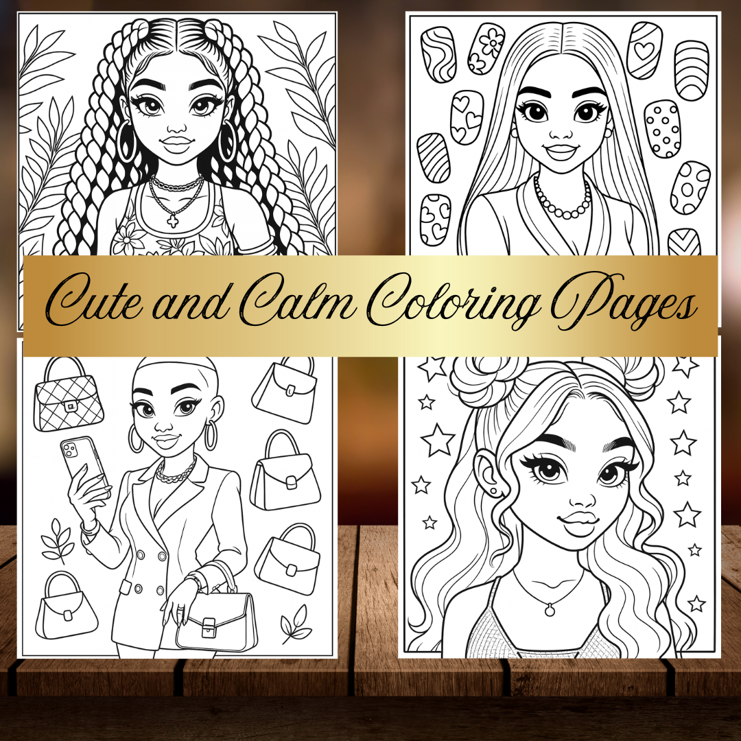 Color Her Calm A Self-Care Coloring Book for Black Women: A Mindful Coloring Journey Celebrating Black Beauty, Confidence, and Relaxation