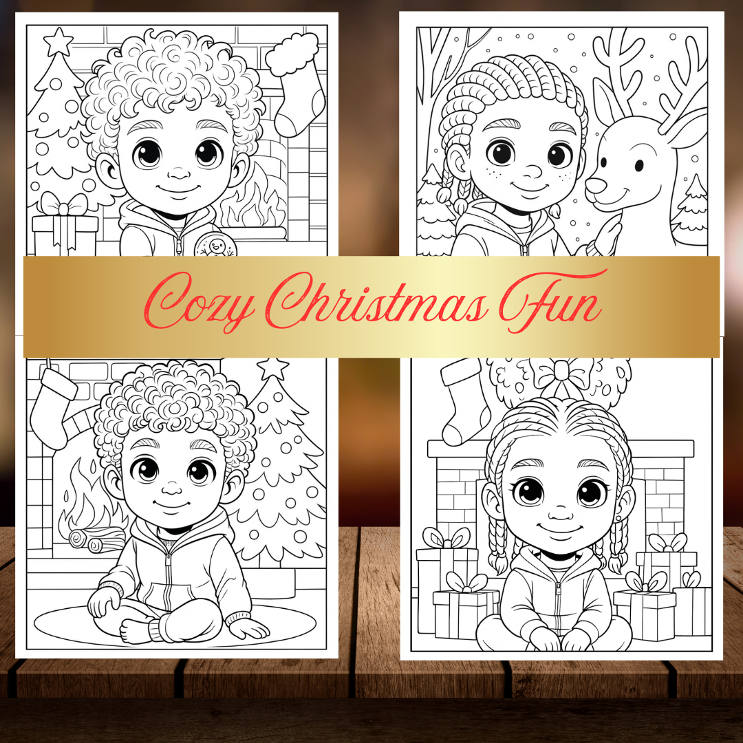 Little Kings Christmas Coloring Book | 35 Bold and Easy Pages | Fun Holiday Coloring Book for Kids | Digital Download Printable Book