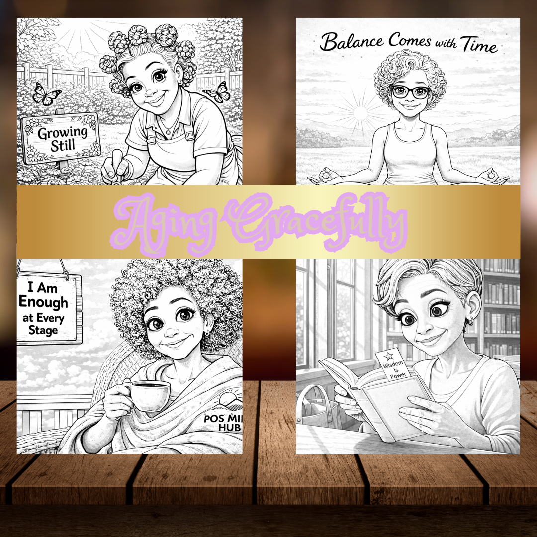 Still Blooming A Coloring Book for Black Women Aging with Confidence, Grace, and Self-Love Digital Download