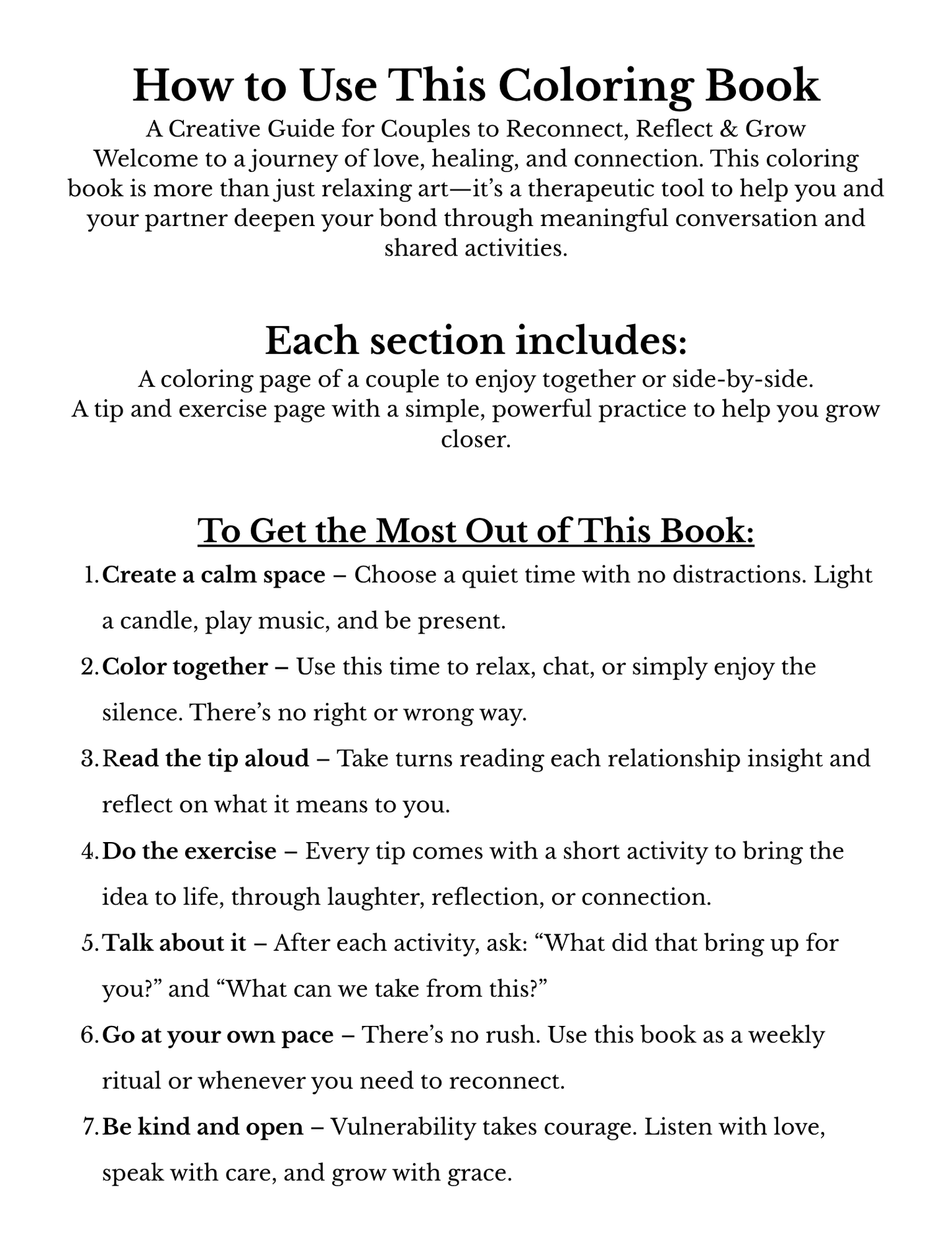 Love in Every Shade: A Black Couples Coloring Book Helping Couples Rebuild, Reflect, and Reignite Their Connection Using Thoughtful Tools and Creative Exercises to Grow Closer Together