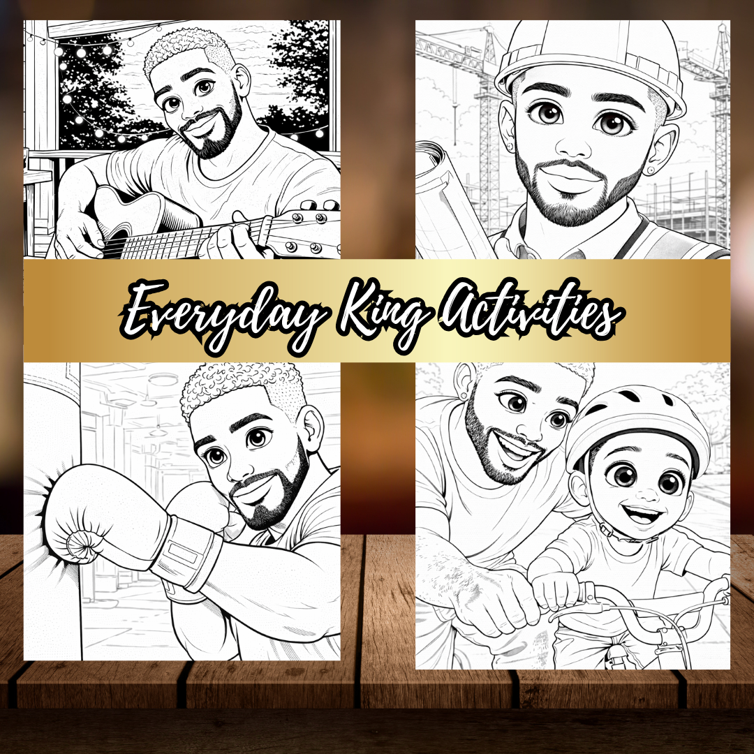 Everyday Kings Cozy Calm Coloring Book A Coloring Journey for Black Men Focused on Calm, Confidence & Everyday Life