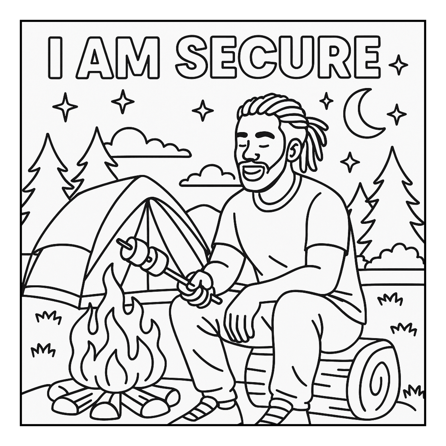 Affirmation Coloring Book for Men| Bold & Easy Stress Relief, Self Care and Relaxation for Adults Digital Download