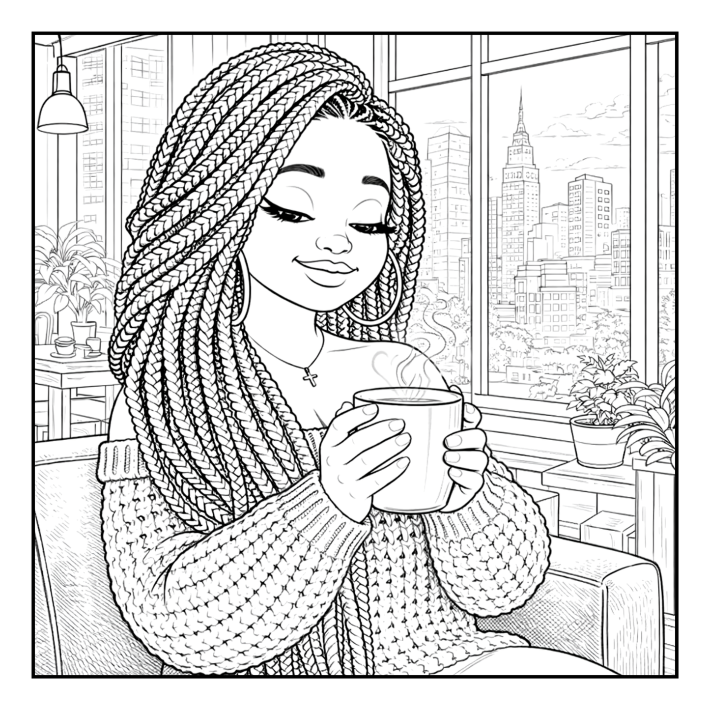 Curves in Cozy Spaces Coloring Book A Relaxing Coloring Journey Celebrating Curvy Beauty & Self-Care