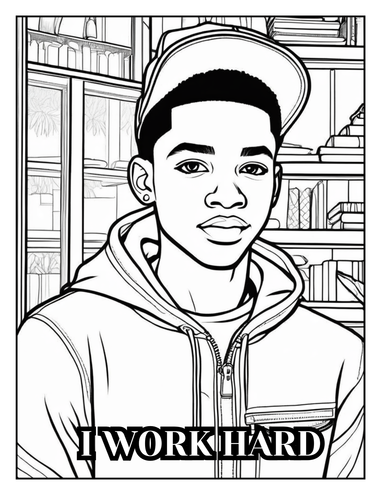 Black Boy Affirmation Coloring Book | Empowering Positive Words|Fun Coloring Pages| Boost Confidence and Self-Esteem | Digital Download