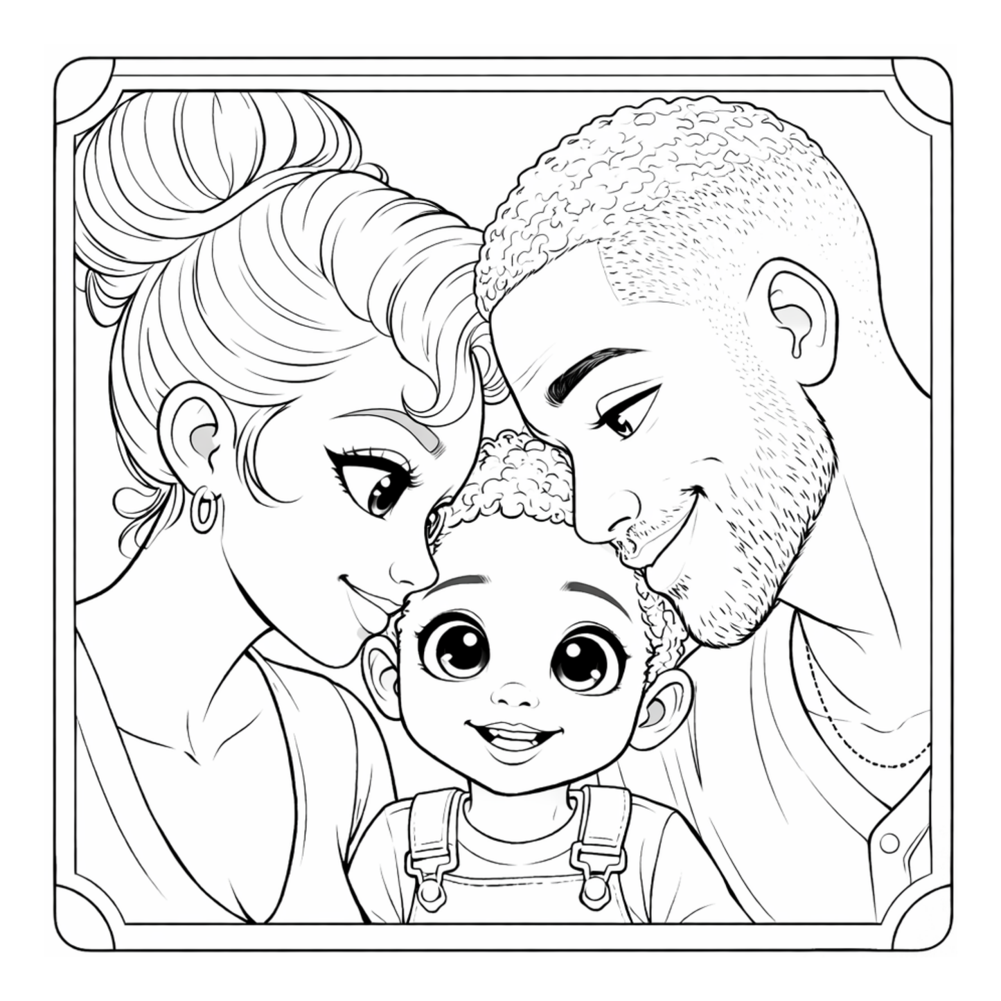 Framed in Love A Family Portrait Coloring Book Celebrating Family, Faith & Forever Bonds Where Every Page Tells a Story of Love Digital Download