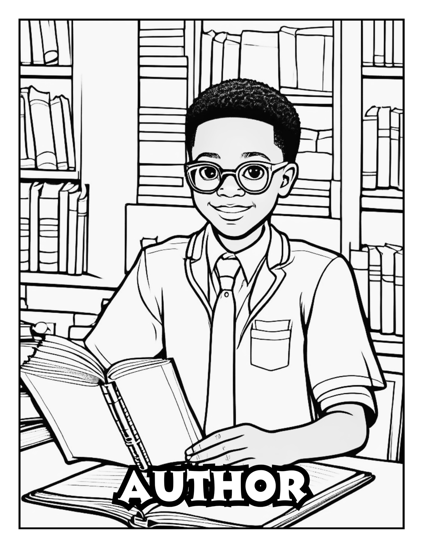 Black Boy Career Coloring Book for Young Black Boys – 25 Printable Pages Digital Download