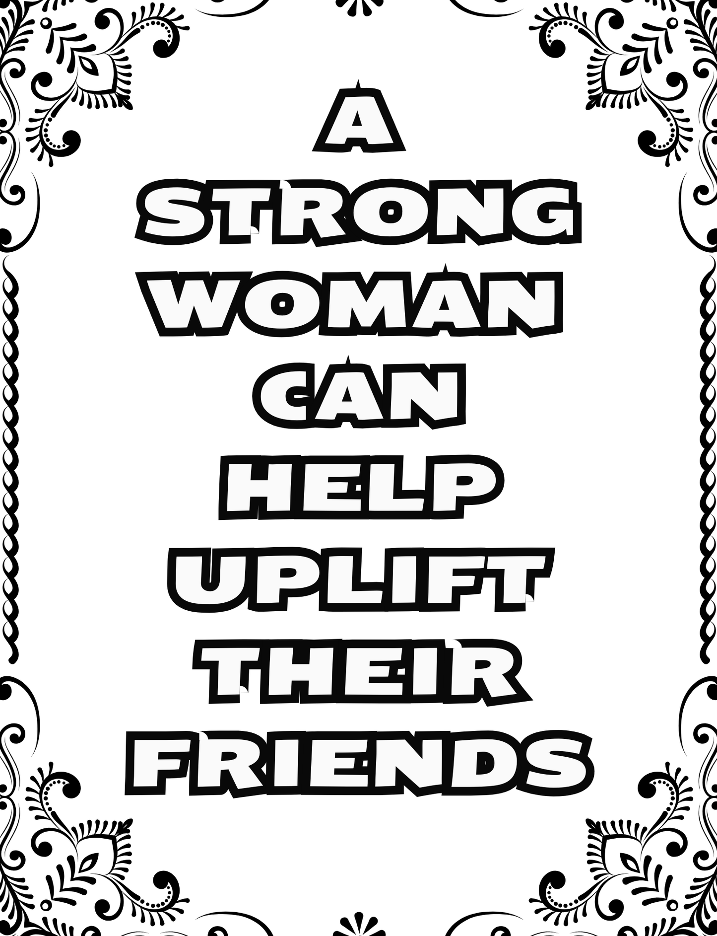 Black Women Friendship Coloring Book | Uplifting Quotes | Sisterhood Gift | Relaxation & Self Care Art Pages | Digital Download