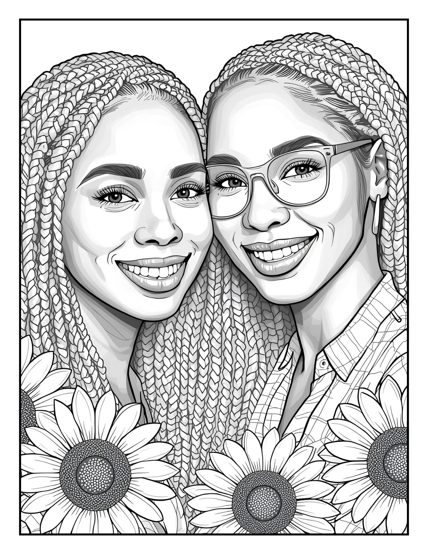Mother and Daughter Coloring Pages| Digital Download for Moms & Daughters| Inspirational Fun Family Activities| Printable Coloring Book