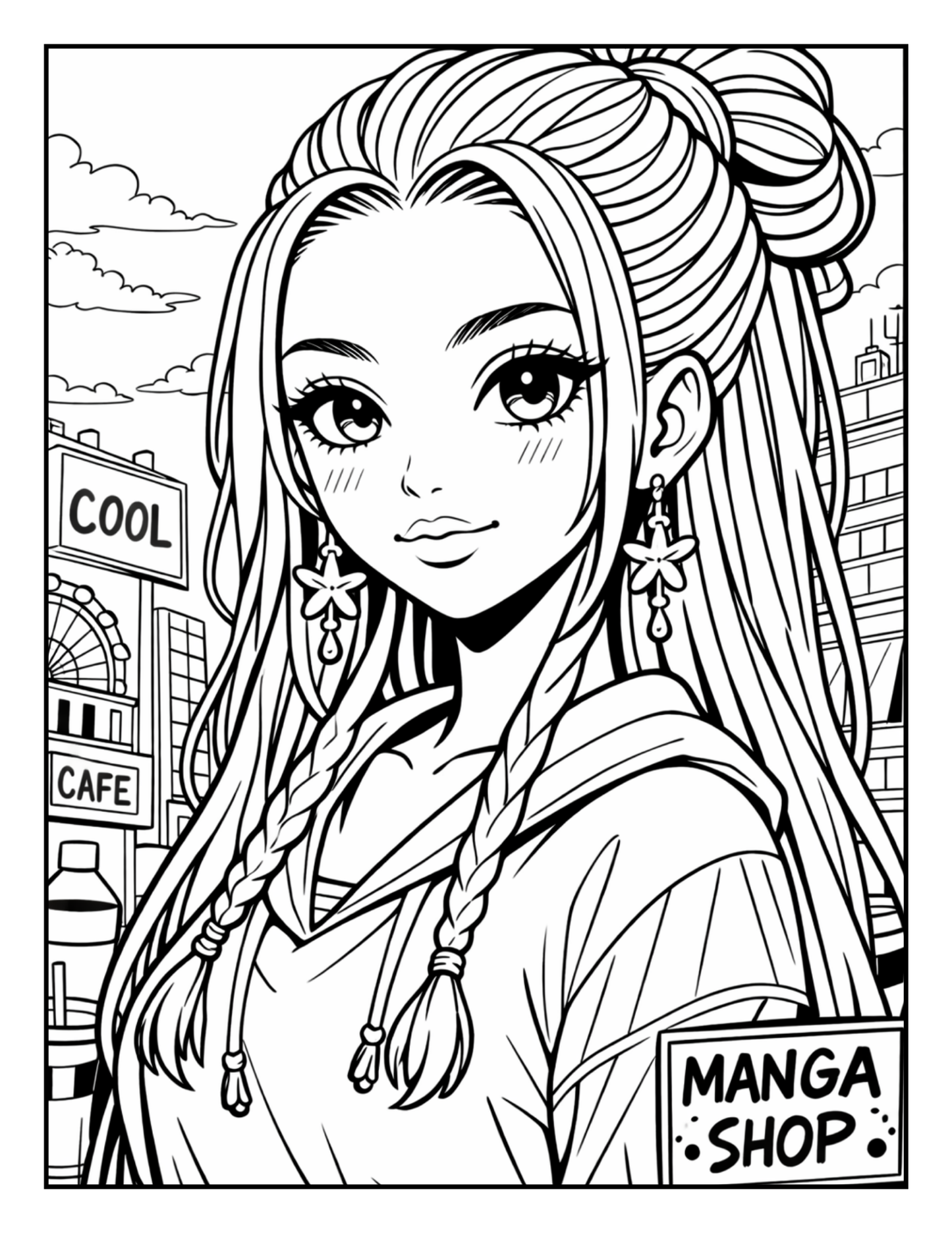 Melanin Magic A Black Girl Coloring Book: Celebrating Black Girl Magic with Anime-Inspired Art, Bold Hairstyles, and Expressive Features