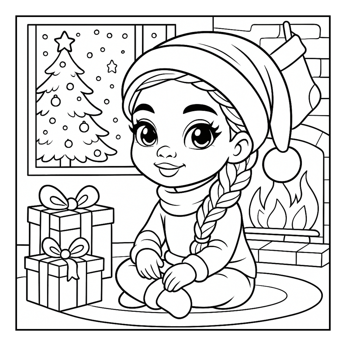 Little Queens Christmas Coloring Book | 35 Bold and Easy Pages | Fun Holiday Coloring Book | Digital Download Printable Activity Book